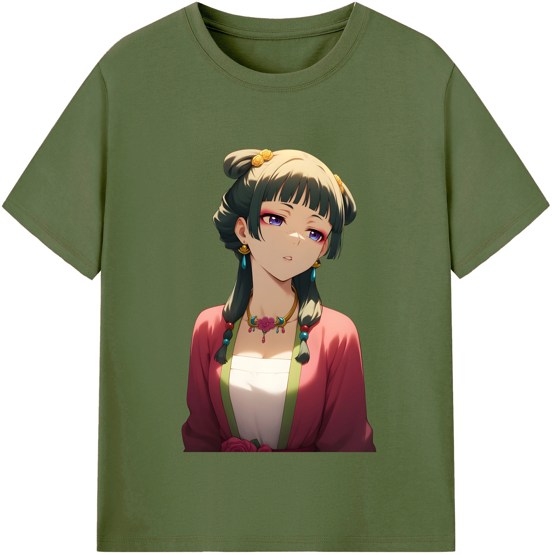 （画像用） 薬屋のひとりごと The Apothecary Diaries 綿100％半袖Tシャツ（フロントプリント）